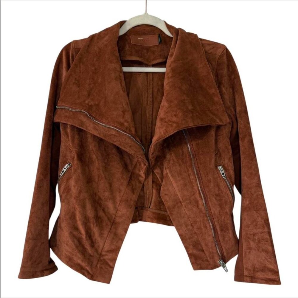 Blank Nyc Brown Faux‎ Suede Moto Jacket